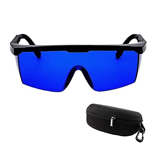 Macllar Gafas Proteccion Laser IPL, Gafas láser Grabador láser Gafas protectoras Gafas protectoras para los ojos Gafas de seguridad para trabajar con estuche para gafas, Azul