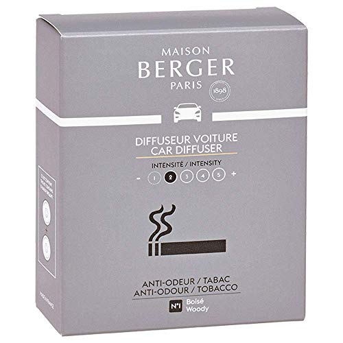 Maison Berger Paris – Recambios difusor para coche – Colección antiolores – Perfume antiolor – Tabaco