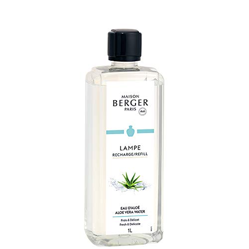 Maison Berger - Recarga de perfume para lámpara Berger (1 L) EAU D' ALOE VERA - ALOE VERA WATER