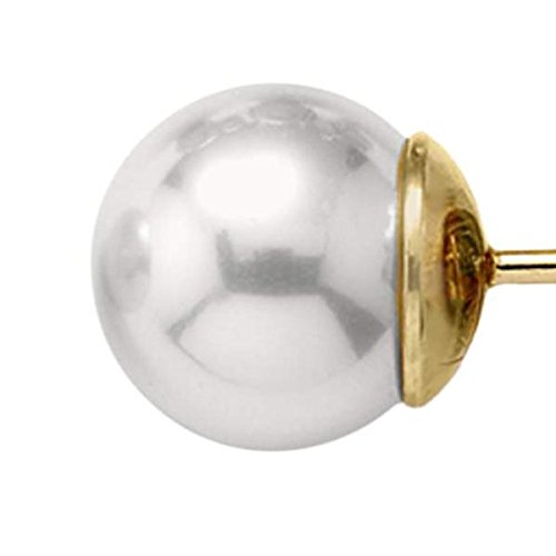 Majorica - Pendientes, perlas blancas redondas de 10 mm