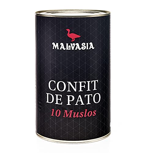 MALVASIA Confit de Pato, Muslos de Pato Confitados, Lata Circular con 10 unidades