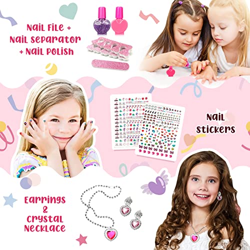 Maquillaje Para Niñas 20 Pcs, Kit de Maquillaje Niña, Lavables, Seguro y No Tóxico, Set Maquillaje Niña con Una Variedad de Cosméticos para Niños - Regalo Ideal para Niñas