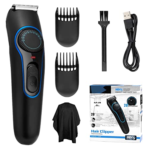 Maquina Cortar Pelo, Cortapelos Hombre Recortador Pelo Barba con Dial de Precisión 20 Longitud Ajustable 2 Accesorios de Peine………