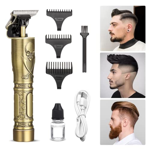 Maquina Cortar Pelo Profesional Hombre,Recortadora de Barba Eléctrica,USB Recargable Barbero Inalámbrico,3 Peines Limitados,Apto para el Hogar y Peluqueros, Regalos Originales Hombre