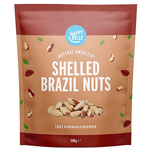 Marca Amazon - Happy Belly Nueces de Brasil sin cáscara, 2 x 500g