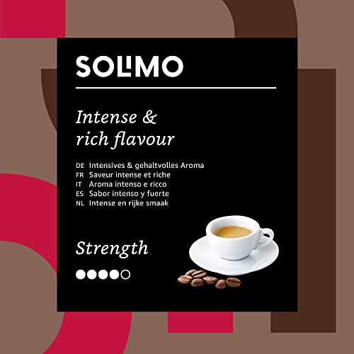 Marca Amazon - Solimo Cápsulas Espresso Intenso, Compatibles con Nespresso - 100 cápsulas (2 Paquetes x 50)