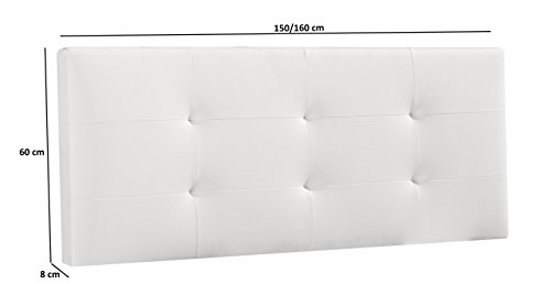 marckonfort Cabezal tapizado Carla 160X60 Blanco