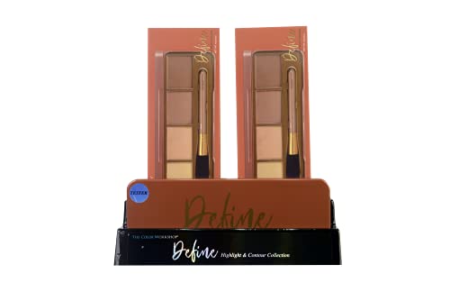 Markwins Essentials Define - Paleta de Bronceador e Iluminador con Brocha Facial - Paleta con Set de Maquillaje Profesional - California Collection - Kit de Maquillaje para Mujeres