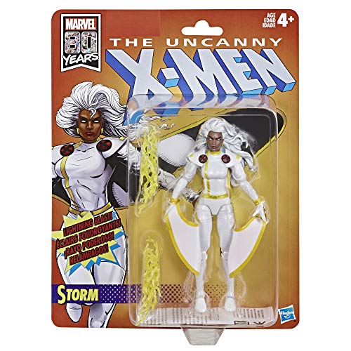 Marvel Figura de Ventilador Retro de 6 Pulgadas, colección Storm X-Men Figura de acción, Marvel Super Hero Collectible Series, para niños de 4 años y Otros