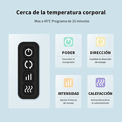 Masajeador eléctrico de hombro, rotación 4D, masaje para cuello, espalda y cuello, con función de calor para casa, oficina o coche