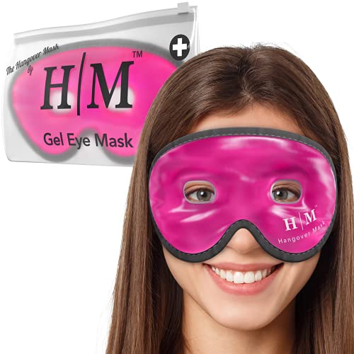 Máscara de Gel para Ojos – Antifaz de Gel Frío que Alivia Migrañas, Senos Nasales y Dolores de Cabeza - Hangover Mask – Máscara de Gel para Ojos Hinchados y Ojeras – Máscara Relajante de Frío y Calor