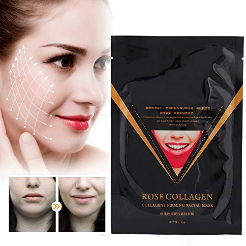 Máscara Facial en V, Facial Vendajes de Cara V-line Mascarilla para Adelgazar V-Shaped Slimming Mask- 5 Packs