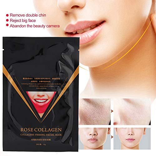 Máscara Facial en V, Facial Vendajes de Cara V-line Mascarilla para Adelgazar V-Shaped Slimming Mask- 5 Packs