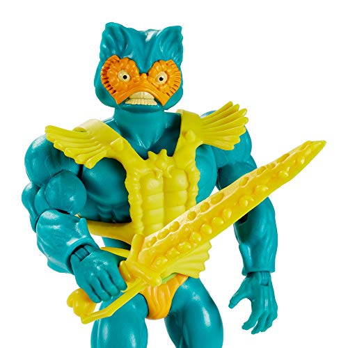 Masters of the Universe (Masters del Universo Orígenes) Figura Mer-Man, muñeco articulado de juguete (Mattel GRX01)