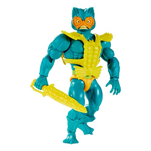 Masters of the Universe (Masters del Universo Orígenes) Figura Mer-Man, muñeco articulado de juguete (Mattel GRX01)