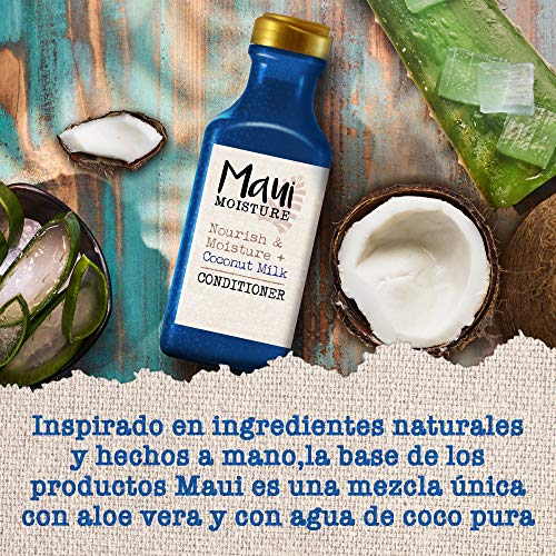 Maui Moisture, Acondicionador Nutre e Hidrata Leche De Coco, Pelo Seco, 385 ml