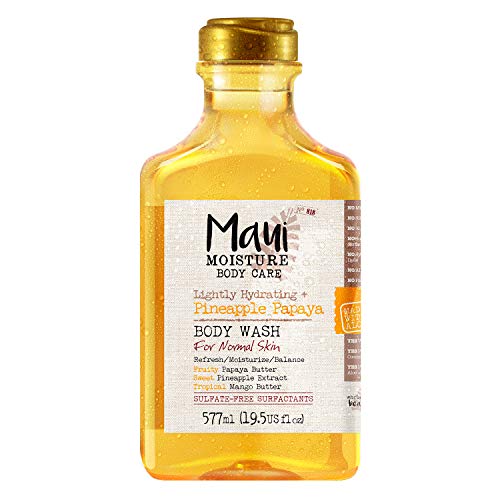 Maui Moisture Gel de ducha vegano, papaya de piña y aloe vera, 577 ml