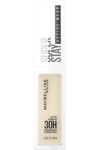 Maybelline New York, Corrector Superstay Active Wear 30H, Textura ultra-ligera, larga duración, Tono 05 Ivory