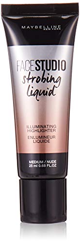 Maybelline New York - Master Strobing Liquido, Iluminador Líquido para Pieles Medias, Tono 200 Medium Nude