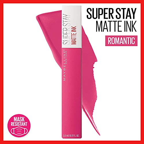 Maybelline New York Super Stay Matte Ink Lipstick, Romantic, 5ml