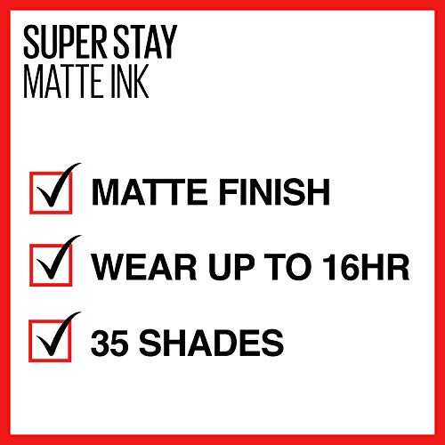 Maybelline New York Super Stay Matte Ink Lipstick, Romantic, 5ml