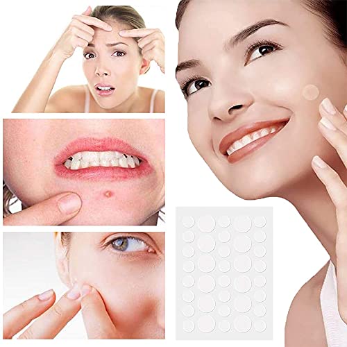 Mecmbj 144 Piezas Parches Acne Hidrocoloide, Invisible Parches Granos Pegatinas de Acné Acné Espinilla Patch Parche Absorbente de Acné para Mujeres