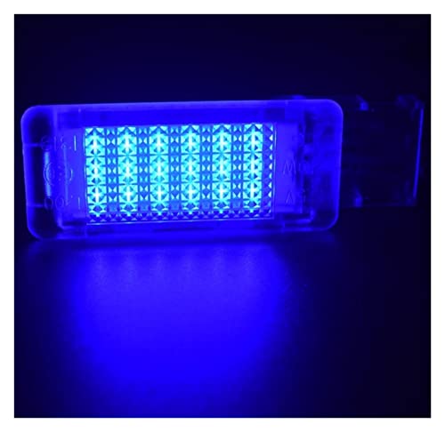 MEIYING PINGPANG 2pcs Coche Interior De Pie DIRIGIÓ Lights Fit For Skoda Rapid Superb Seat Alhambra Ateca Golf 5 6 Jetta Passat Touareg Tiguan Scirocco (Emitting Color : Blue)