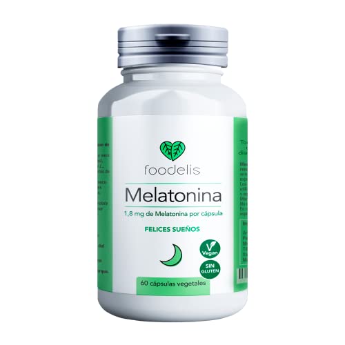 MELATONINA PURA 1,8MG | 60UD | FÓRMULA PREMIUM | Rápida conciliación del sueño | Lucha contra los trastornos del sueño | Revierte el JetLag | Enriquecido con Pasiflora + Tila + Valeriana | NATURAL