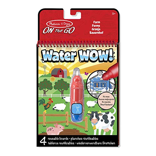 Melissa & Doug Water Wow On The Go da Viaggio - Blocco da Scoprire con Acqua con Puntini da Unire, Multicolor, 19232