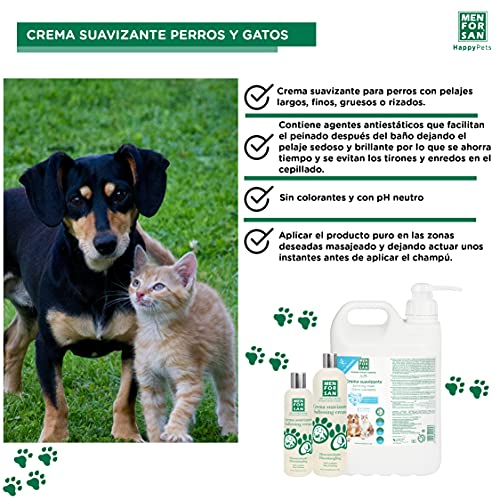 MENFORSAN Crema suavizante desenredante para Perros y Gatos 1L