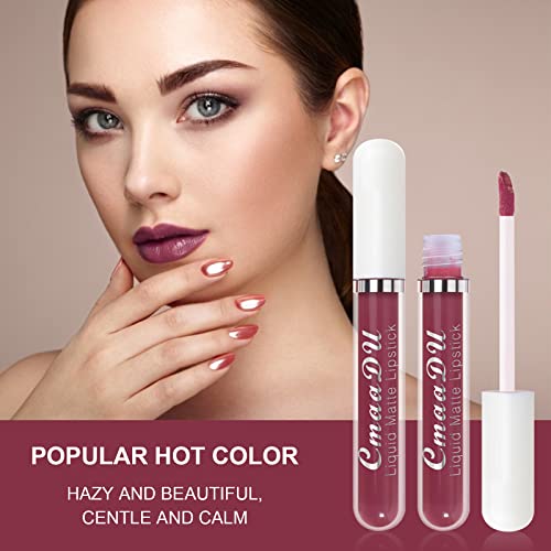 Mengxin 6 Colores Lápiz Labial Líquido Pintalabios Mate Larga Duracion Mate Brillo Labial de Hidratante Brillo de Labios Impermeable Regalo San Valentín, Cumpleaños para Damas