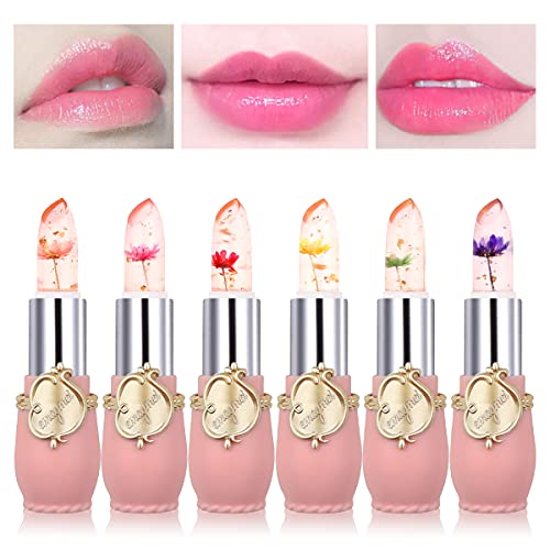 Mengxin 6 Piezas Set Pintalabios Magico Larga Duracion Hidratante Brillo de Labios Transparente Labial Magico Que Cambia de Color Cumpleaños Navidad Regalo de San Valentín para Mujeres Niñas