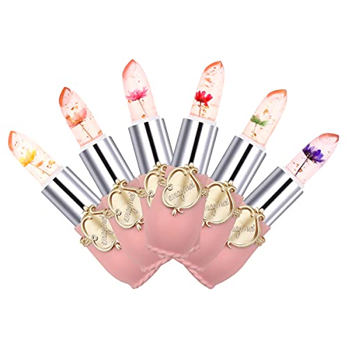 Mengxin 6 Piezas Set Pintalabios Magico Larga Duracion Hidratante Brillo de Labios Transparente Labial Magico Que Cambia de Color Cumpleaños Navidad Regalo de San Valentín para Mujeres Niñas