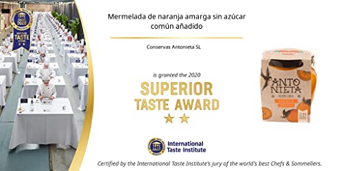 Mermelada PREMIADA INTERNACIONALMENTE EN INGLATERRA Y BRUSSELAS Naranja Amarga 230g | Mermelada 100% Fruta I HECHO A MANO- Sin Azúcares Añadidos - Hecho en España | Conservas Antonieta