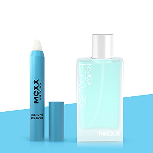 Mexx Ice Touch Woman - Perfume para mujer con aroma afrutado y floral sólido, ideal para llevar de viaje, 3 g