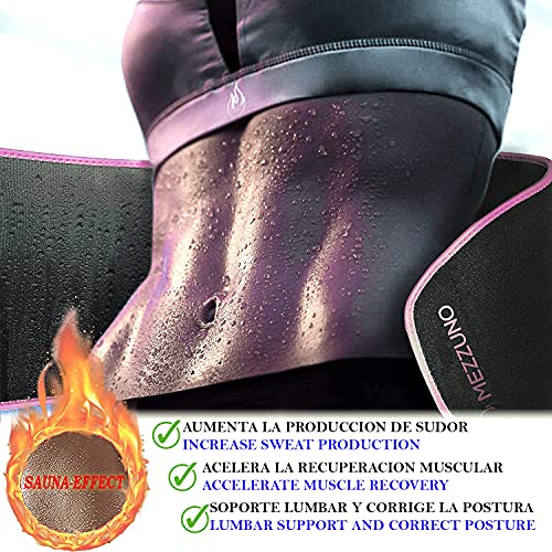 mezzuno Fajas Reductoras Abdomen Mujer y Hombre para Sudar-Fajas Reductoras Adelgazantes Mujer de Neopreno-Faja Reductora Hombre Efecto Sauna- Fajas Reductoras Mujer-RS S/M