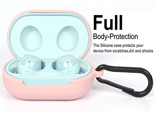 MI-KOU La Funda Protectora de Silicona es Compatible con los auricularesSamsung Galaxy Buds Plus 2020 / Galaxy Buds 2019, Funda Protectora a Prueba de Golpes,Gato de Dibujos Animados Lindo-Rosa