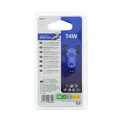 Michelin 008759 Blue Light 2 bombillas T4 W 12 V