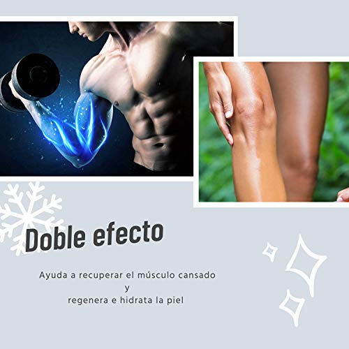 MIGOU BCN Gel efecto frio 250ml - Crema Masaje Recuperador Muscular Deportivo - Piernas cansadas - Con Arnica Colageno, Aminoacidos y aceites esenciales