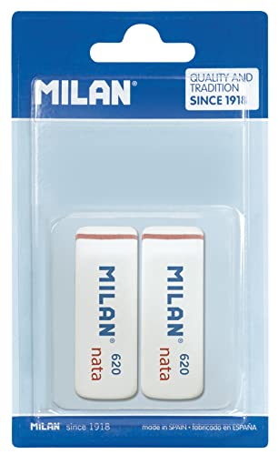 MILAN BPM10044 - Pack de 2 gomas de borrar