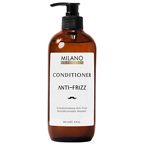 Milano Acondicionador Alisador Hombre Conditioner Anti-frizz 250 ml Sin sulfatos, con queratina natural para alisar el cabello