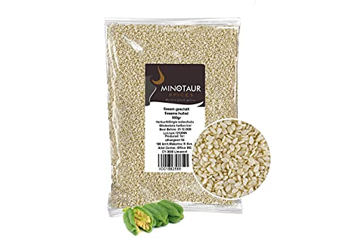 Minotaur Seeds | Sésamo blanco descascarillado | Semillas de sésamo naturales, vegano 2 x 500 g (1 Kg)