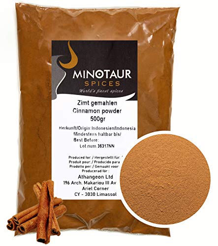 Minotaur Spices | Canela molida | Canela en polvo suave | 2 x 500 g (1 Kg)