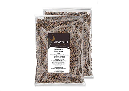 Minotaur Spices | Clavo de Olor Entero, Clavo de Olor | 2 x 250 g (500 g)