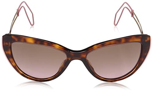 Miu Miu 0MU12RS U6G5P1 55 Gafas de Sol, Marrón (Havana/Pink Transparent/Violet), Mujer