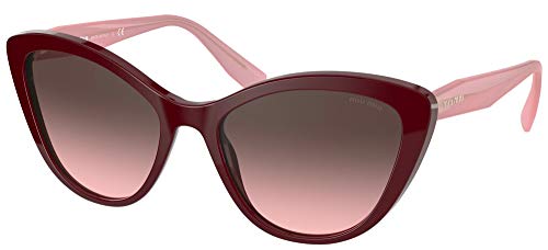 Miu Miu Gafas de Sol SMU 05X Burgundy Pink/Grey Pink Shaded 55/18/140 mujer