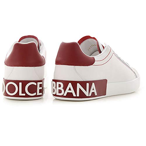 Moda Dolce E Gabbana Hombre CS1760AH52689926 Blanco Cuero Zapatillas | Otoño-Invierno 20