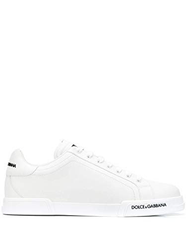 Moda Dolce E Gabbana Hombre CS1774AA33580001 Blanco Cuero Zapatillas | Otoño-Invierno 20