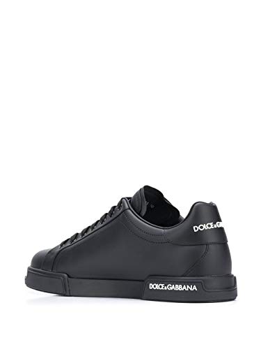 Moda Dolce E Gabbana Hombre CS1774AA3358B956 Negro Cuero Zapatillas | Temporada Permanente