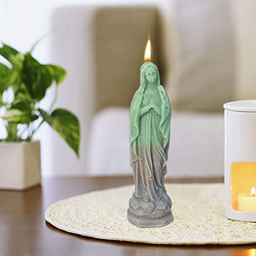 Molde de Vela 3D de Yeso de aromaterapia de Virgen María, bendición de Retrato, Molde de Silicona para decoración de Bricolaje